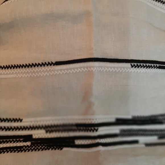 HOTEL COLLECTION Global Stripe Linen King Duvet Cover & 2 Standard Shams - Picture 12 of 16